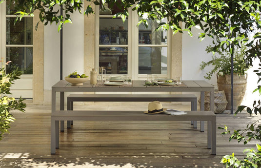 Nardi Aluminum Rio Table & Bench Set Hospitality Furniture Nardi Outdoor hospitality-furniture-antracite-nardi-aluminum-rio-table-bench-set-53612822561111