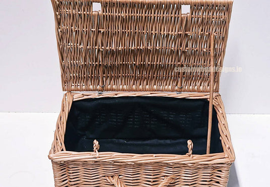 10 x Wicker Hamper Basket 40 X 28 X 17cm Wicker Hamper Basket Custom Wood Designs Gifting basket hamper basket Retail display basket wicker basket wicker-hamper-basket-with-black-fabiric-interior-10-x-wicker-hamper-basket-40-x-28-x-17cm-56106821452119